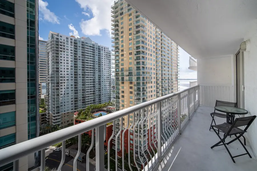 Balcony looking out over neighboring towers